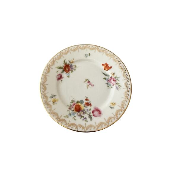 PT Tirschenreuth Old Meissen Dessert Side Salad PLATE Floral Gold Vintage - Picture 1 of 3